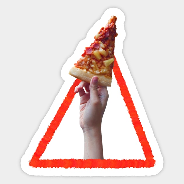 Not Drowning, Waving Pizza Sticker by Surplusweird